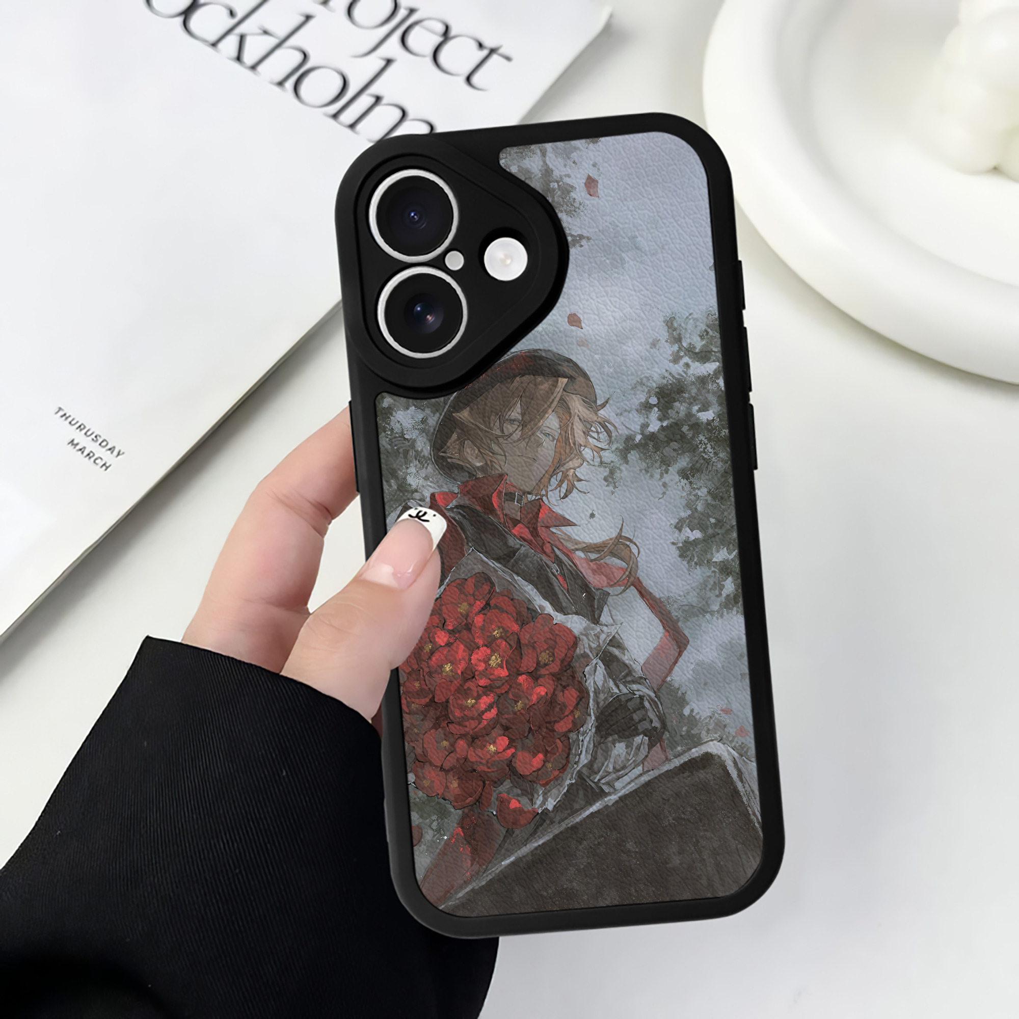 （画像用） 文豪ストレイドッグス Bungo Stray Dogs 【iPhone 16シリーズ対応】シリコンスマホケース（レザー調） 材質：シリコン